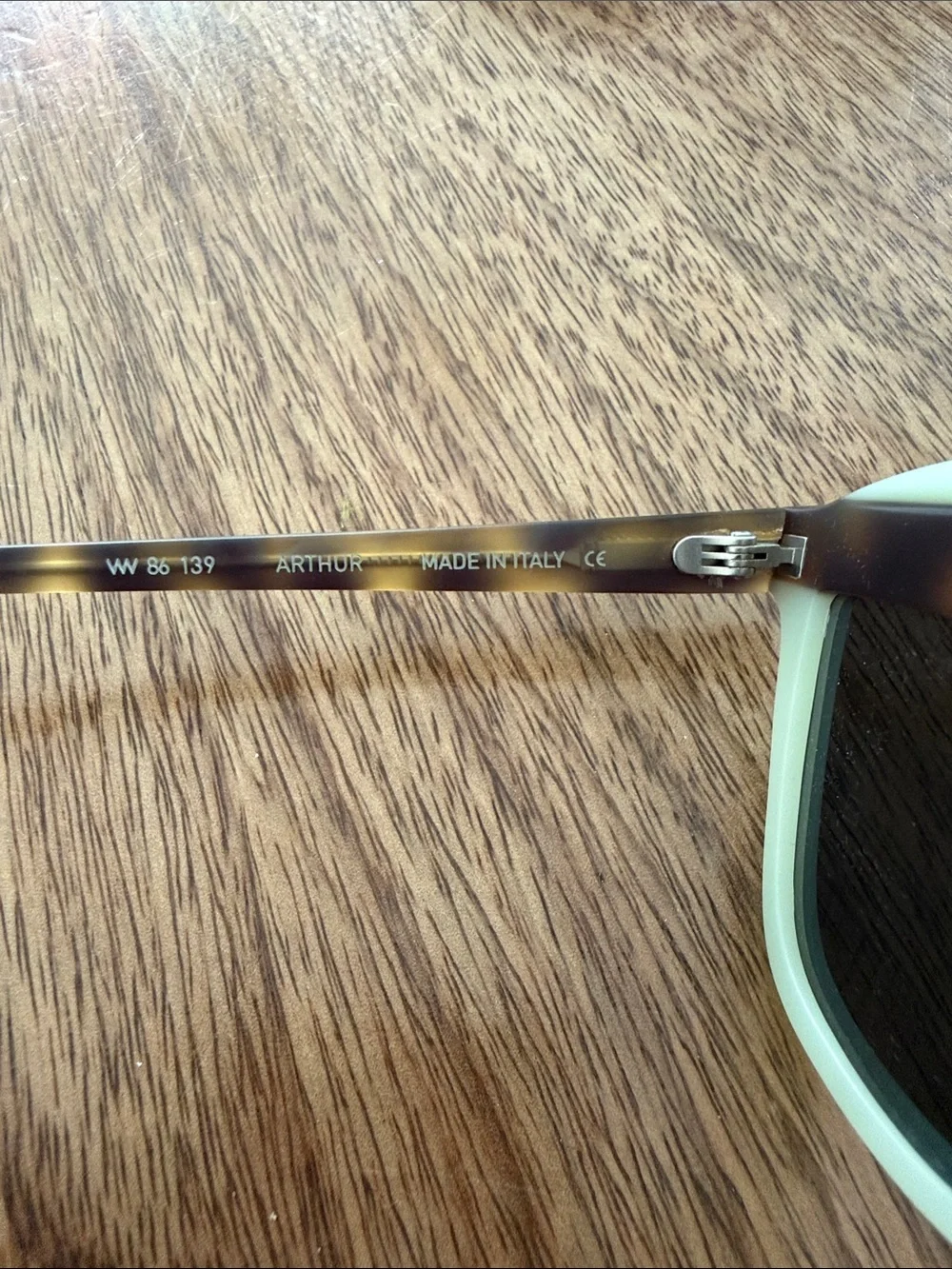 Tortoise Frame Sunglasses with Mint Trim - Veronika Wildgruber - Arthur style